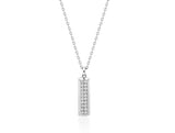 [Premium Plating] Volume Square AB(W) Dual Pave Necklace