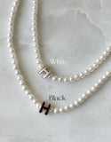 Felin Initial Pearl Necklace