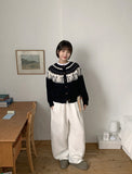 Chihine banding knit wide pants