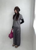 Samuni Stripe Banding Wrap Skirt Pants
