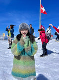 Pallete snow mohair hoodie