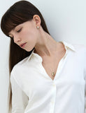Triple Silver (C) Round Earrings M