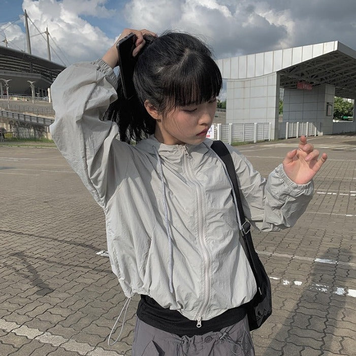 【Anyone more】Arts nylon two-way hood windbreaker jacket Anyone more (エニワンモア) - サアーツナイロンツーウェイ