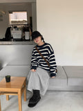 [unisex] Runne alpaca stripe over knit