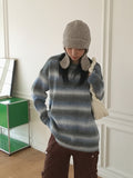 Beke Mohair Stripe Long Sleeve Knit