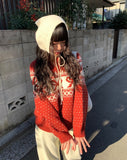 Lotte Ribbon Loose Fit Pattern Knit