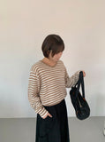 Pushio Stripe V-Neck Knit