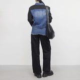 Riona Color Matching Denim Pants