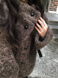 Rodin Fluffy Fur Wool Half Coat