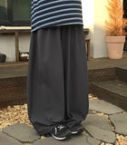 [BAONHAUS] Garen Balloon Banding Wide Slacks