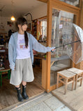 Swinn Pintuck Belt Banding Bermuda Pants