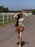 Hippie eyelet belt skirt