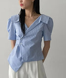 Virtue Unbalanced Puff Half Sleeve Shirt