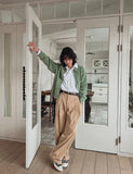 Neji two-tuck wide pants