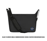 Embroidery Cross Curved Messenger Bag
