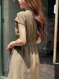 Forven Hanek Wrinkle Banding Wrap Long One Piece