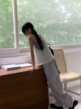 Mayata Vintage Halter Strap Point Layered Sleeveless