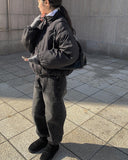 Lewis black blue washed wide pants