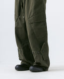 Snap Oblique Cargo Balloon Pants