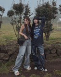 [U-DENIM] 5 Colors Ripped Jeans Wide Denim Pants
