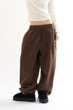 Mink pintuck balloon jogger sweatpants