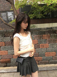 Baden Low Mini Shirring Flare Skirt
