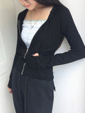 Shimo See-Through Slim Hood Zip-up