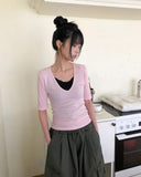 Beniel Roll-up Three Quarter T-shirt
