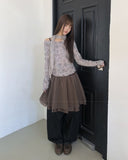 Bohin Flower Frill Slim T-shirt