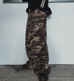 Plus camo line track brushed pants