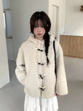 Gaed Wool Duffle Hood Fur Jacket
