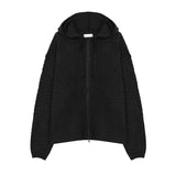 Cozy Podak Knit Hood Zip-up