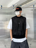 Net Linen Knit Vest