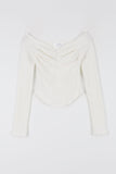 Yuje shirring crop off-shoulder tee