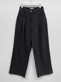 Seyu Two-Tuck Peach Cotton Wide Pants