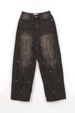 Dia rivet denim pants