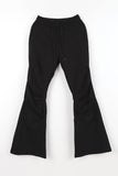 Pin tuck bootcut easy pants