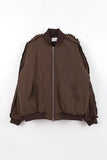 Frill cotton padding jumper