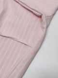 Striped Strap Long Shirt