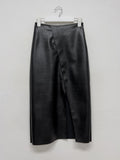 Leather Slit H-ine Long Skirt