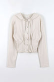 Ari snap hood zip-up