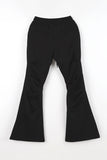 Pin tuck bootcut easy pants