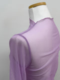 See-Through Shirring Layered Polar T-shirt