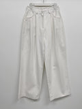 Seyu Two-Tuck Peach Cotton Wide Pants
