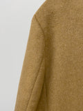 [wool90%] Sheffield no-collar wool loose fit coat jacket