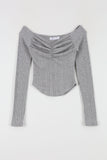Yuje shirring crop off-shoulder tee