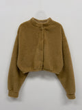 Poodle Fleece Crop Cardigan