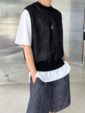 Net Linen Knit Vest