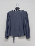 [Long sleeve ver.] Roman Tie V-neck Blouse
