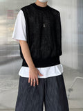 Net Linen Knit Vest
